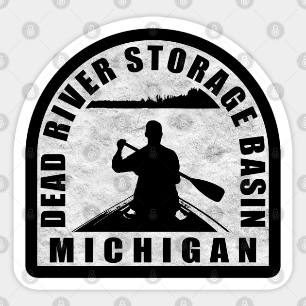 Dead River Storage Basin Canoeing Michigan Sticker by BirdsEyeWorks